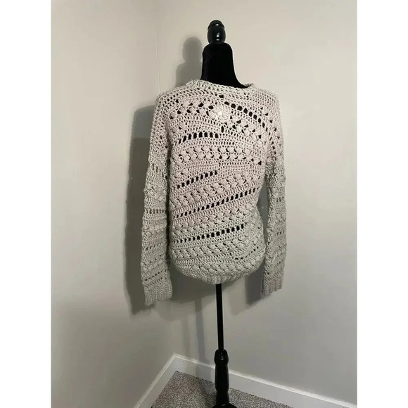 Handmade Open Knit Neutral‎ Sweater - Picture 8 of 10